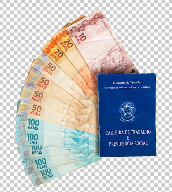 PSD brazylijska praca dokumentacyjna i ubezpieczenie społeczne z brazylijskimi banknotami pieniężnymi