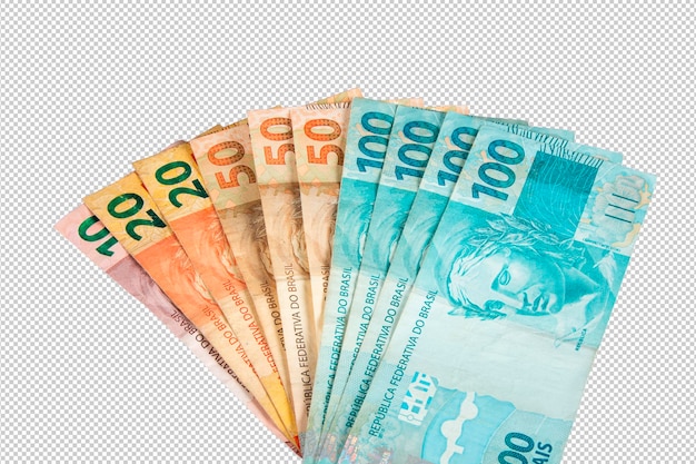 PSD brazylijskie banknoty z przezroczystym tłem png