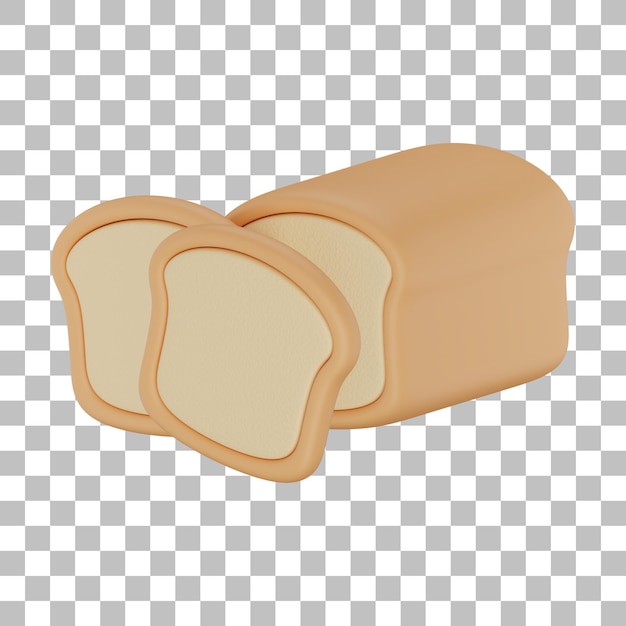 PSD bread 3d illustration