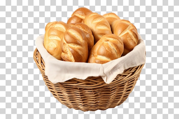 Bread basket isolated on transparent background png psd