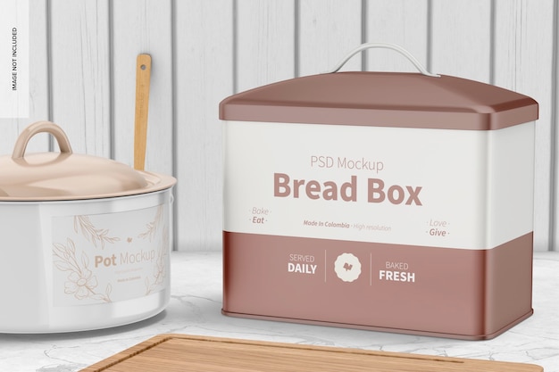 PSD bread box mockup