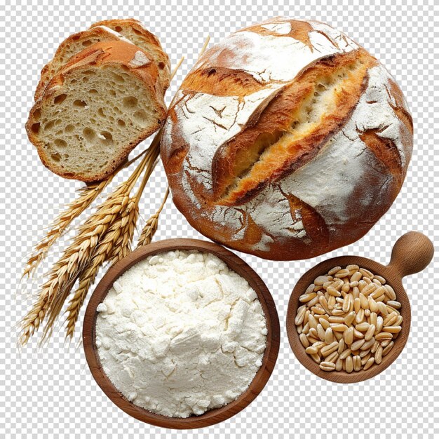 PSD bread isolated on transparent background national sourdough bread day world bread day bread day