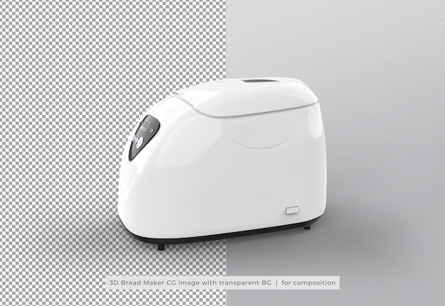 bread maker in 3d rendering isolated