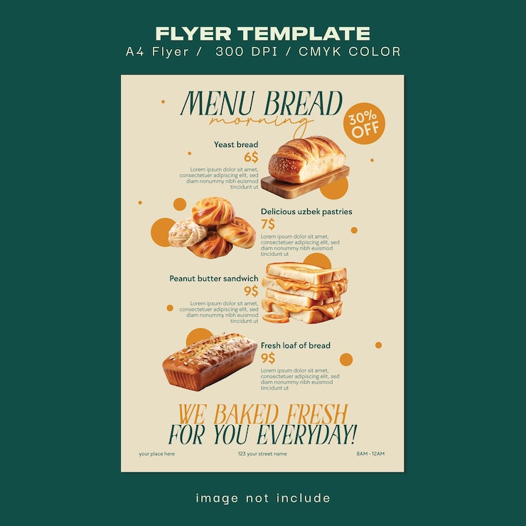 PSD bread menu