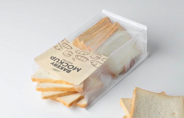 PSD bread packaging mockup design