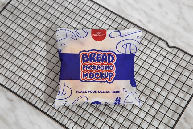 PSD bread packaging mockup design