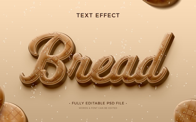 PSD bread text effect