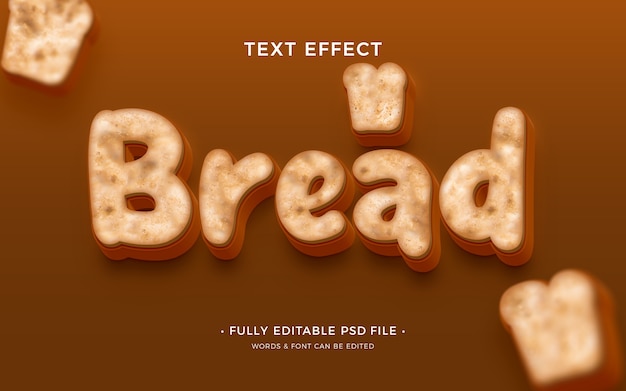 PSD bread text effect