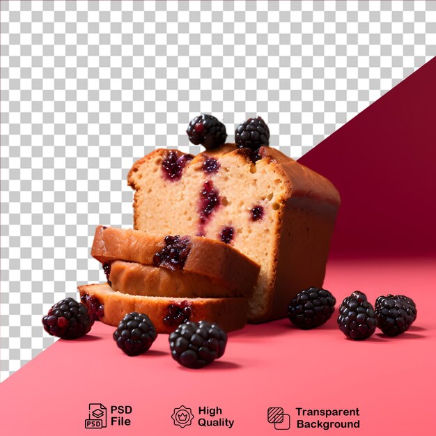 PSD bread with blackberry isolated on transparent background png file