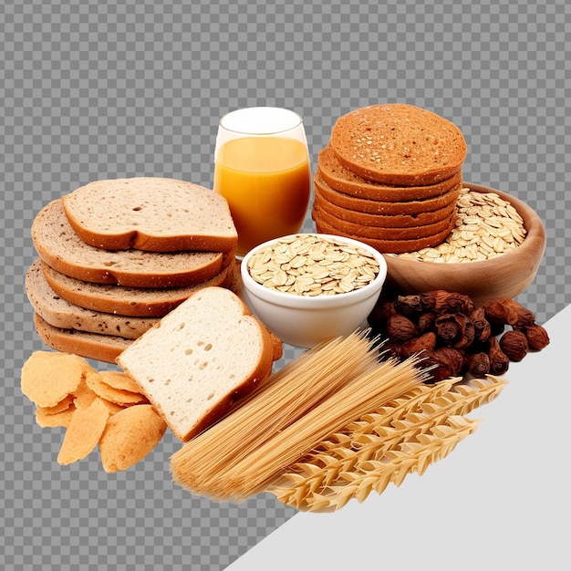 PSD breakfast food png isolated on transparent background