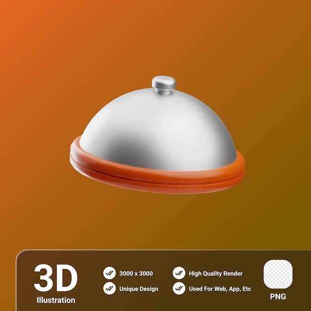 PSD breakfast food tray 3d illustration