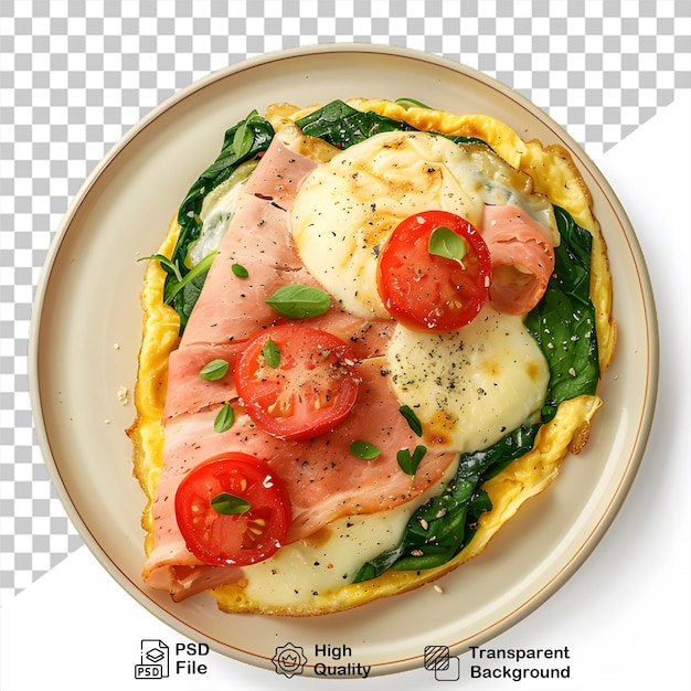 PSD breakfast plate png on transparent background