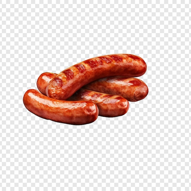 PSD breakfast sausage isolated on transparent background