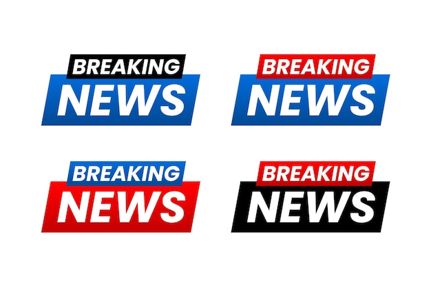 breaking news logo template for live report news