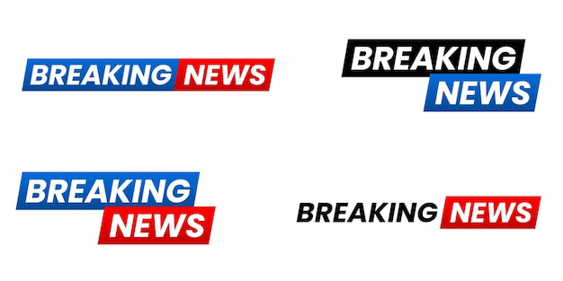 PSD breaking news logo template for live report news