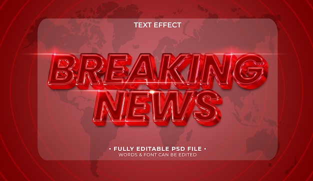 Breaking news text effect