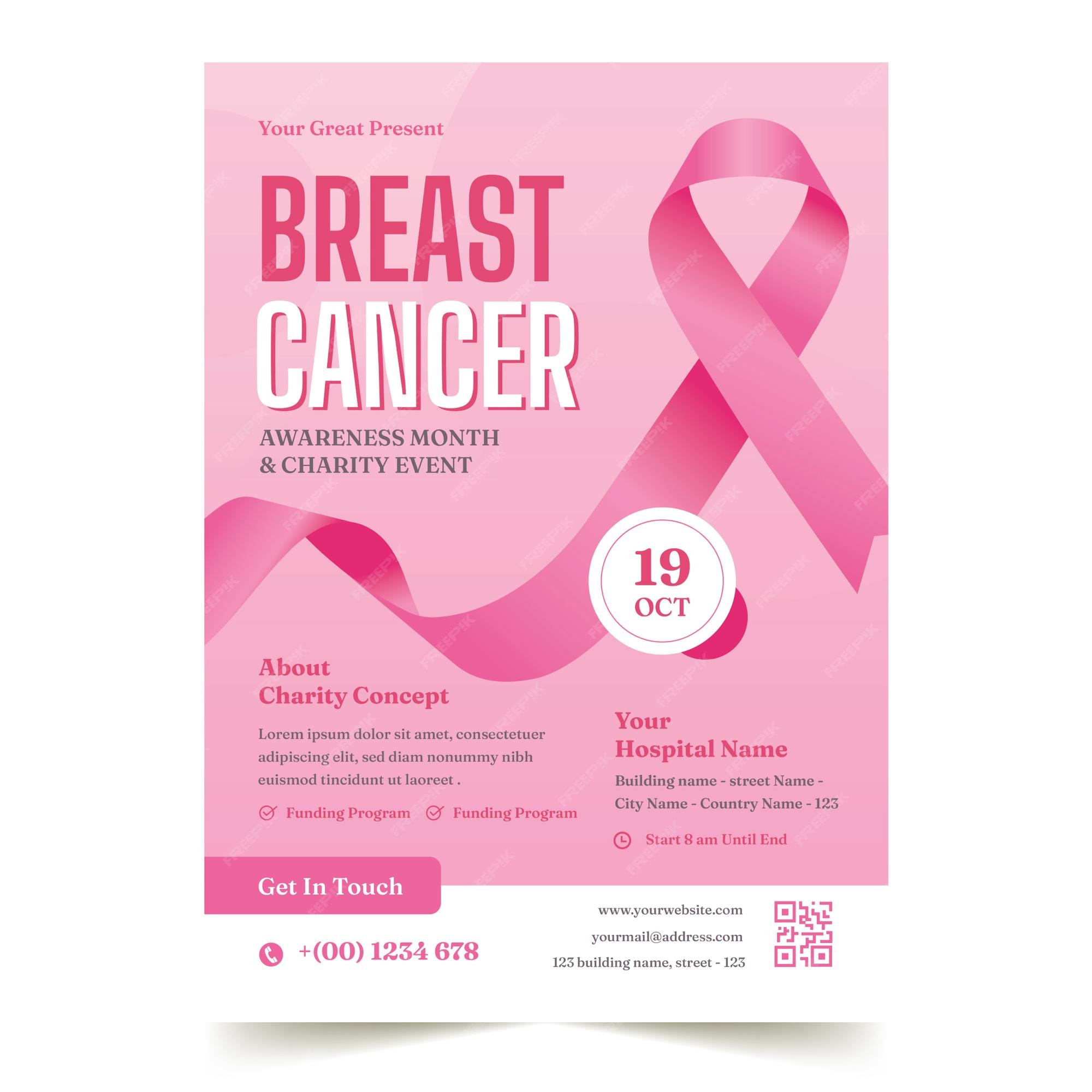 Premium PSD Breast Cancer Awareness Flyer Template Premium PSD Breast Cancer Awareness Flyer Template