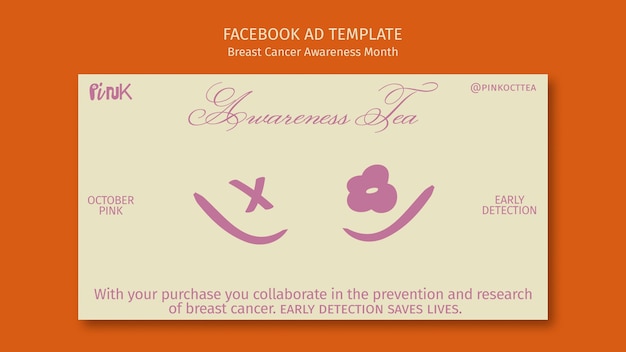 PSD breast cancer awareness month facebook template