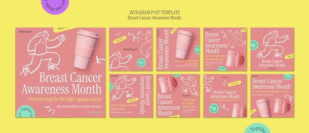 PSD 유방암 인식의 달 인스타그램 게시물