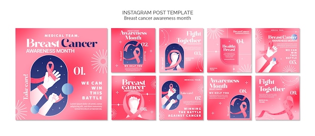 Breast cancer awareness month instagram posts