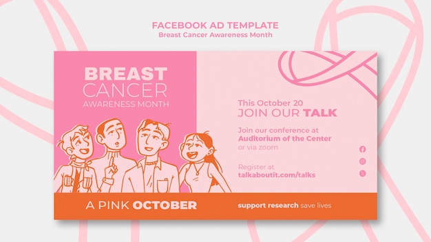 PSD breast cancer awareness month template design