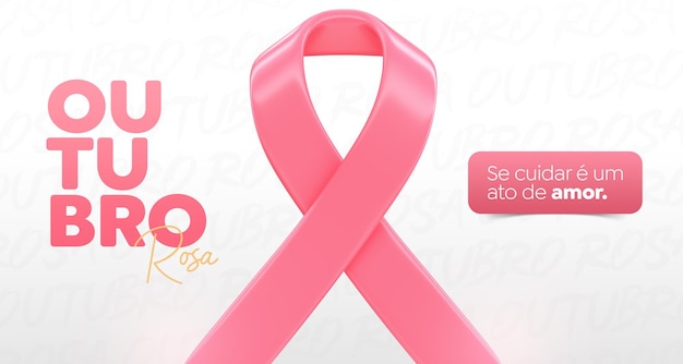 Consapevolezza del cancro al seno modello di post sui social media di ottobre rosa