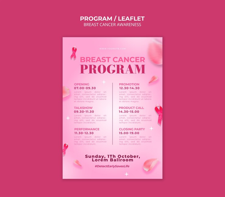PSD breast cancer awareness program template design