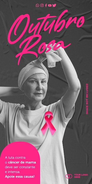 Breast cancer awareness social media template