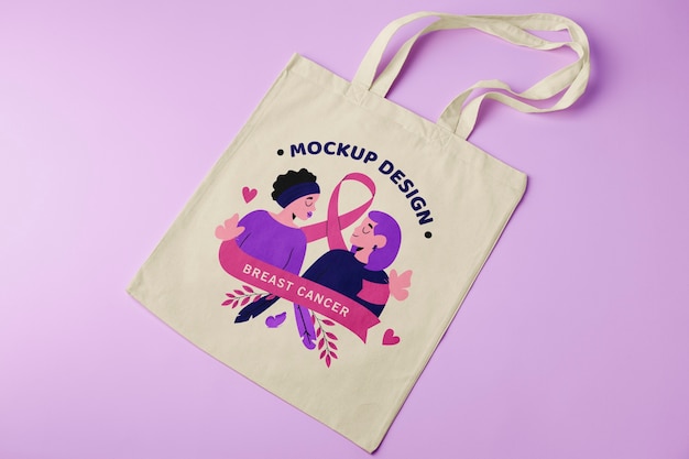 PSD breast cancer day merchandising mockup design