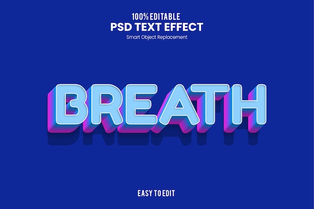 Breath  Fun Smooth and Bold 3D Text Effect