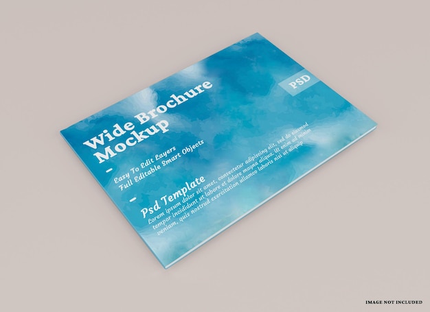 Brede brochure mockup ontwerp geïsoleerd