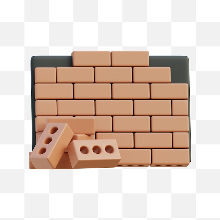 PSD икона кирпича 3d