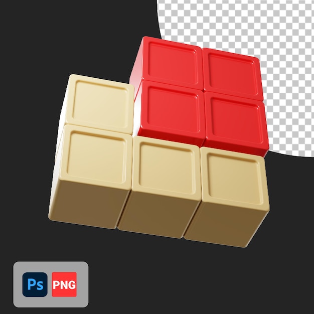 Brick game bottom view 3d icon