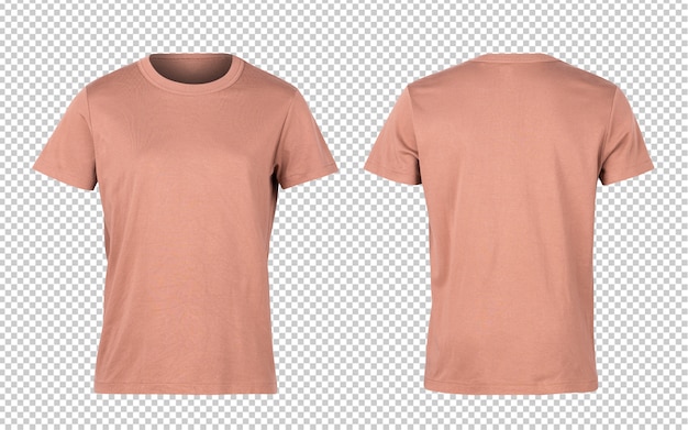 PSD brick oranges woman t-shirts front and back mockup