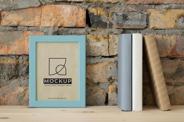 brick wall frame mockup