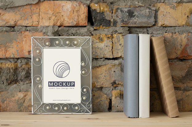 brick wall frame mockup
