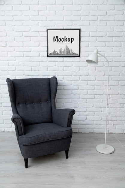 Brick wall frame mockup