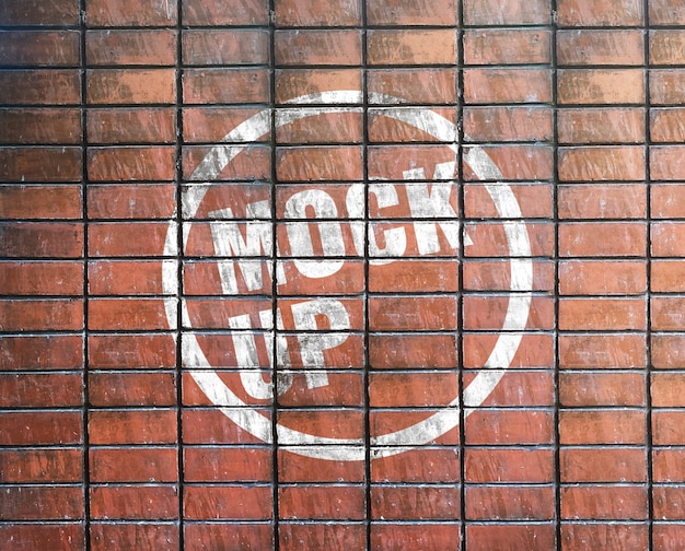 Brick wall mockup realistic