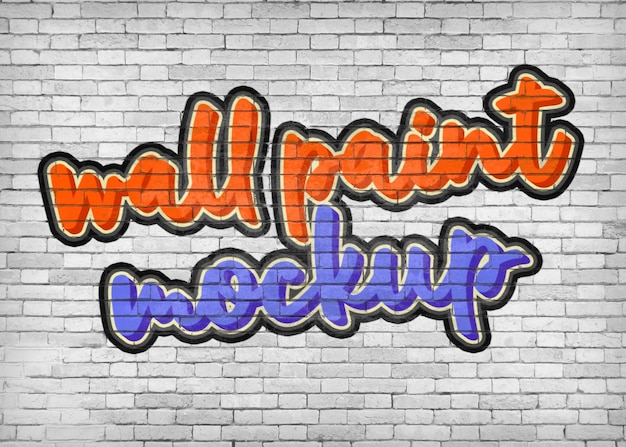 PSD brick wall paint effect