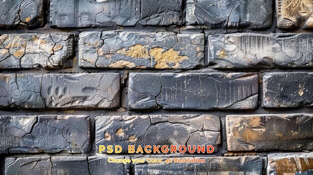 PSD brick wall texture background