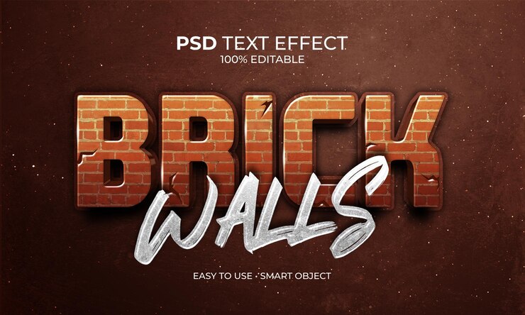 BRICK WALLS 3D TEXT EFFECT