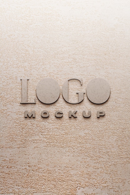 Bricks texture logo effect design