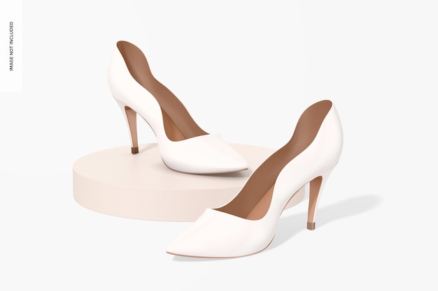 PSD bridal shoes mockup