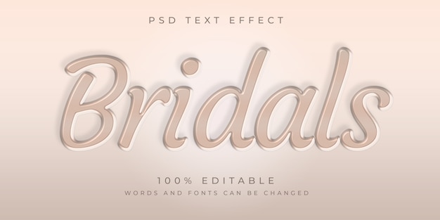 Bridals text style effect template