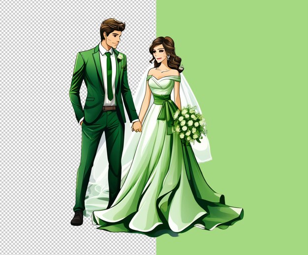 PSD bride e groom 3d render psd file e scenario disegni iconica