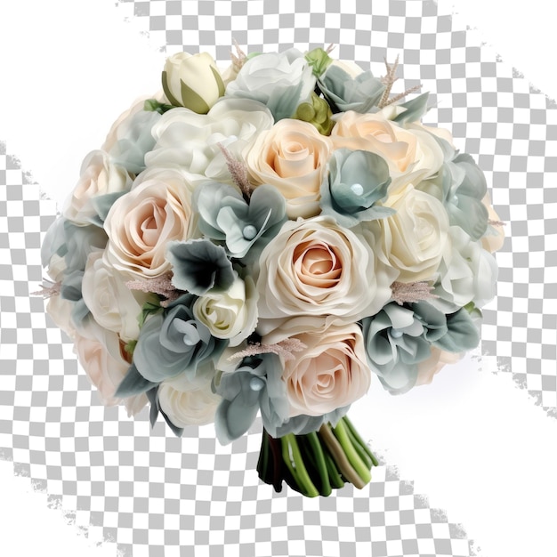 PSD bride's wedding bouquet isolated on transparent background