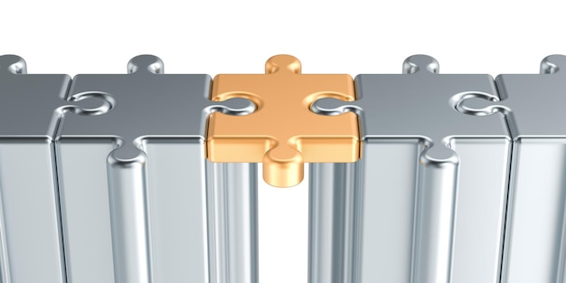 Bridge from puzzles Bridging finance concept3D-rendering geïsoleerd op een transparante achtergrond