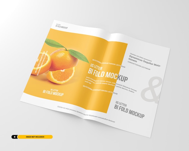 Brief bifold brochure mockup