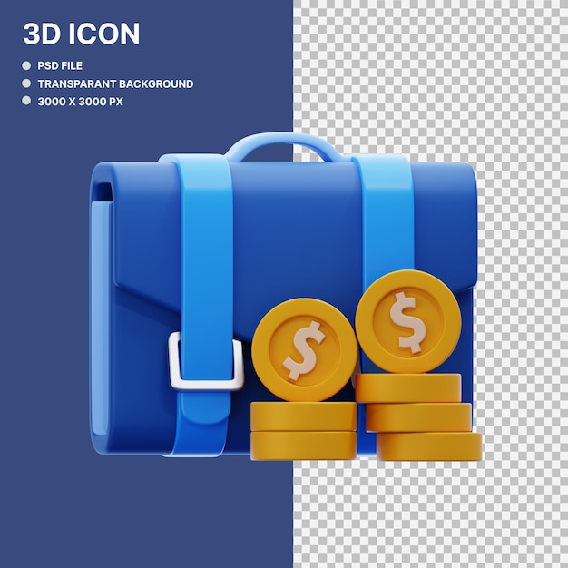 PSD Портфель 3d графическая иллюстрация