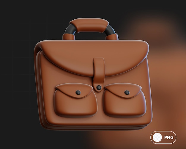 PSD briefcase 3d illustration
